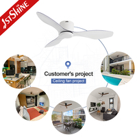 Ventilateur de plafond 1stshine à montage encastré, pales en ABS, style luxueux, éco-responsable, qualité commerciale, moteur DC, avec éclairage LED