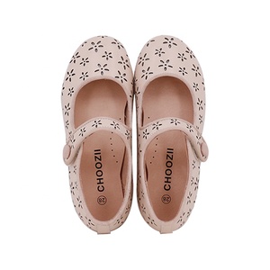 Scarpe in pelle per bambini piccoli per ragazze scarpe eleganti per bambini cinturino con bottoni Perforation Flats Sweet Princess Mary Jane Shoes - Product Image 3