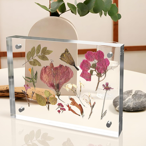 4x6 hình ảnh rõ ràng khung freestanding đôi mặt từ <span class=keywords><strong>acrylic</strong></span> không khung trong suốt khung vuông quà tặng cho Máy tính để bàn hiển thị - Product Image 3