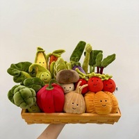 Super schattige 4-inch promotie groothandel pluche fruit Jallycats groente sleutelhanger speelgoed kleine klauwautomaat pop