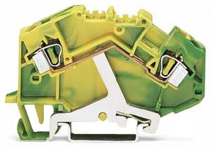 100% Original 781-6072 Way Ground Terminal Block, DIN Rail, 4 <strong>mm2</strong>, 12 AWGWire Gauge, 43.5 mmLength Clamp, <strong>6</strong> mmWidth, Green, - Product Image 1