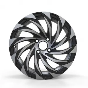 Flrocky 15 Inch Black Universal Rines Mag Wheel Alloy Car Rims Hoop 15*6.5 Inch 5 Holes 5x100