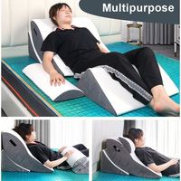Lot de 4 coussins orthopédiques en mousse à mémoire de forme, anti-bactériens, pour soulager les douleurs dorsales, cervicales et des jambes après une intervention chirurgicale, confortables et tricotés