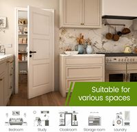 Porte intérieure en bois massif blanc, sculptée avec art, très résistante aux fissures et au déformage, idéale pour les chambres et les portes plates – Meilleures ventes
