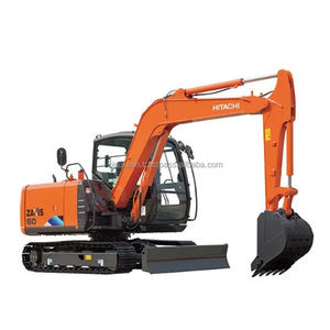 Machines de terrassement Guangzhou Export Utilisé Hitachi ZX60 à vendre mini 6 tonnes orange noir pelle - Product Image 1