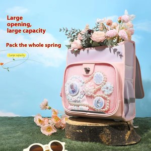 <span class=keywords><strong>Elsa</strong></span> simpatico cartone animato moda stile DIY ad alto valore di colore <span class=keywords><strong>zaino</strong></span> impermeabile cuscino d'aria cintura cerniera ragazze scuola primaria classi 1-3 - Product Image 5