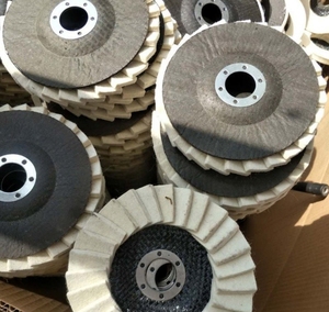 Disco per lucidare in feltro di lana da 125mm per smerigliatrice angolare per macinare pietra in metallo tampone per 115mm 4.5 pollici di finitura superficiale - Product Image 2