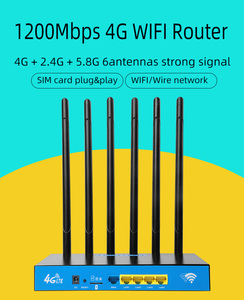 Routeur sans fil WiFi industriel universel avec emplacement pour carte SIM, <span class=keywords><strong>modem</strong></span> LTE FDD TDD 3G <span class=keywords><strong>4G</strong></span> 5G, double bande automatique 1200 Mbps, 4 ports LAN, CPE, 6 antennes SMA - Product Image 2