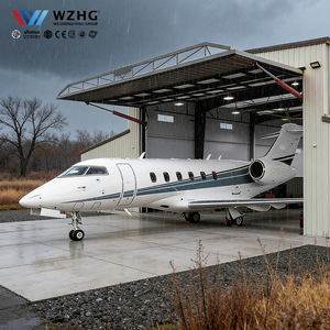 Hangar Industrial de Acero Galvanizado en Caliente con Diseño Moderno, Vida Útil de 50 Años, Alta Resistencia al Viento para Aviones Grandes - Product Image 1