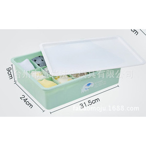 Boîte de rangement en plastique pour sous-vêtements, 31.5x24x9cm, avec couvercle, organisateur de tiroir pour soutien-gorge, culottes, chaussettes, nécessités quotidiennes - Product Image 1