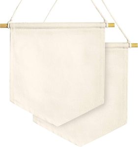 Thăng Hoa Đầy Đủ Màu Sắc Cá Nhân Logo Tường Trang Trí Hiển Thị Tùy Chỉnh Trống Vải Treo Cờ Biểu Ngữ Với Bằng Gỗ chốt - Product Image 1