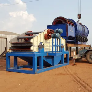 300TPH Factory Price Gold Diamond Washing Trommel Scrubber Alluvial Gold Mining Separator Recovery Plant