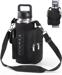 Sac en néoprène personnalisé <span class=keywords><strong>porte</strong></span>-<span class=keywords><strong>bouteille</strong></span> d'eau sac de <span class=keywords><strong>porte</strong></span>-bouteilles de gymnastique avec poche pour téléphone et accessoires de gymnastique organisateur sac de téléphone de gymnastique - Product Image 1