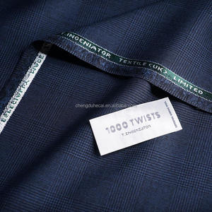 HARCHOY 1000 TWISTS Costume Homme Tissu 290 Grammes 100% <span class=keywords><strong>Laine</strong></span> Mérinos Importée Forte Twist 1000 Twists Par <span class=keywords><strong>Mètre</strong></span> Tricoté Style Plaid - Product Image 6