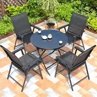 Camping en plein air pêche chaise portable cadre en métal textilene chaise pliante événements restaurant bras chaise gain de place