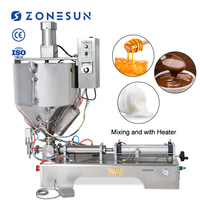 Machine de remplissage semi-automatique ZONESUN à buse unique pour crème, miel, sauce chocolat, eau, avec chauffage intégré