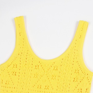 Robe midi décontractée en tricot respirant à manches courtes et à découpes pour femmes, style plage, contrôle du ventre, mode décontractée - Product Image 3