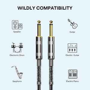 Hộp đàn guitar <span class=keywords><strong>bass</strong></span> tùy chỉnh, hiệu suất cao, kết nối với mixer, dây âm thanh 6.35mm, dây âm thanh giảm nhiễu 6.5mm - Product Image 2