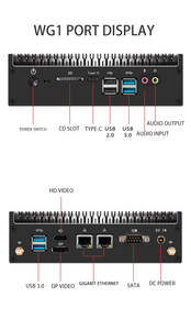 Wg1 cao cấp xách tay Mini PC Nhà Thông Minh Cổng mạng máy tính mini với 16GB DDR4 và 512GB không quạt phổ biến trong AU chúng tôi phích cắm - Product Image 2
