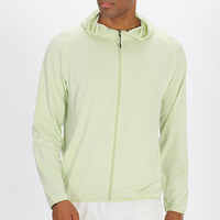 Sweat à capuche pour homme couleur claire entraînement décontracté couleur pure sport automne veste