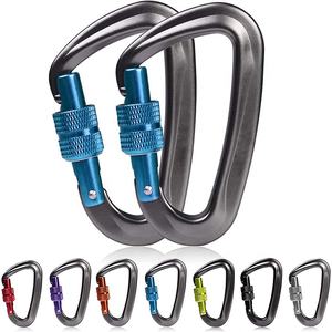 HL110498AL Ganchos de presión de aluminio estilo calabaza Color del arco iris Cuadrado Negro Aleación de aluminio Ganchos de mosquetón - Product Image 5