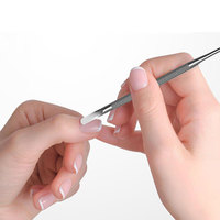 Pousse-cuticules professionnel léger en acier inoxydable, outils de nettoyage des ongles haut de gamme, manucure, pédicure, pousse-cuticules