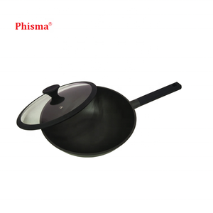 Phisma 2025 Revestimiento antiadherente de aluminio fundido a presión de alta calidad 30cm con tapa de vidrio de silicona - Product Image 3