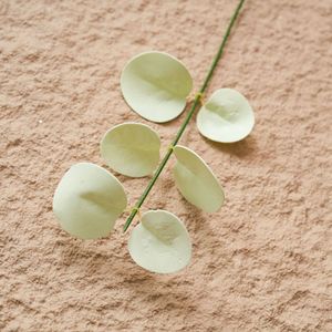 CallaFloral Eucalyptus Leaf Single Stem <b>Artificial</b> <b>Flower</b> <b>White</b> Green Plastic Wedding Decoration Home Decor INS - Product Image 3