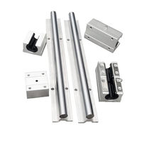 2 rails linéaires ouverts de 20 mm, longueur 1000 mm et 4 glissières à roulement à billes, kit de guidage en aluminium pour routeur CNC