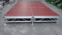 Scène d'Événement Mobile et Portative de Luxe à Capacité de Charge Élevée, en Aluminium, pour Concert, Mariage, Extérieur, Installation Facile