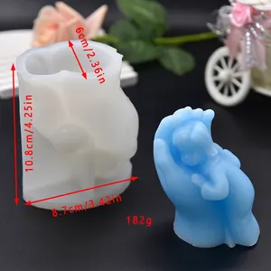 2024 신제품 3D 어머니의 손 터치 소녀 모양 향기로운 양초 실리콘 몰드 가정 장식