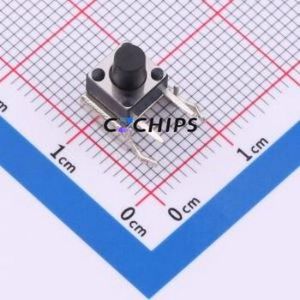 TC-6627-7.0-260 Tactile Switch Through hole,7.4x6mm Switch Single Pole Single Throw Round Button 2.6N Right Angle Insert - Product Image 1