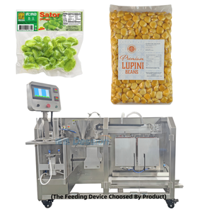 Máquina de llenado y sellado de frijoles <span class=keywords><strong>Lupini</strong></span> al vacío completamente automática para camarones cocidos, congelar, ajo, dientes, máquina de embalaje de granos de café - Product Image 1
