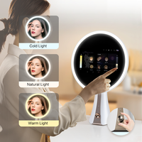 Vercon 2025 Smart Makeup Mirror with Magnifying LED Light and Bluetooth Music