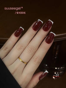 Charmant Couleur Ox Blood Nail Gel Colle 10 Couleurs Cherry Red Series Gel UV - Product Image 5