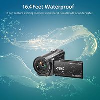 Caméra de Vlogging étanche pour YouTube, avec zoom numérique 18X sous-marin 4K UHD 56MP 30FPS