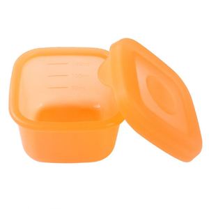 Recipientes de Silicona Reutilizables de Diseño Personalizado de 150 ml, Libres de BPA, Transparentes, Apilables, Herméticos, Cajas de Almacenamiento de Alimentos con 3 Compartimentos, Aptos para Microondas - Product Image 2