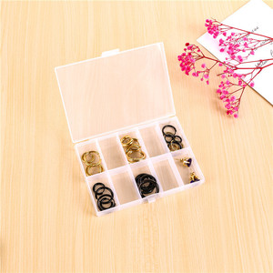 Transparent Plastic Jewelry Organizer Box 10 Compartment With Lid For Earrings And Small Accessories Storage - Product Image 2