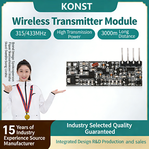 Módulo Transceptor Inalámbrico Superheterodino de Alta Potencia KONST 3000m 433MHz DC5V 1.5W para Diversos Electrodomésticos y Juguetes Inteligentes - Product Image 1