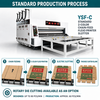 Équipement de production d'emballages industriels semi-automatique professionnel YSF-C pour usage en usine, machine de découpe et d'impression flexographique