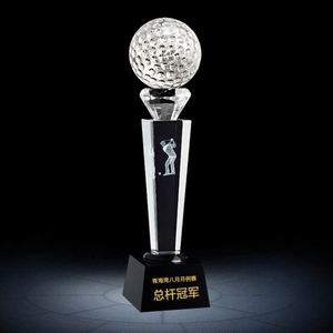 Trophées en cristal K9 vierges en gros, gravure laser 3D personnalisée, pour clubs de football et de golf - Product Image 2