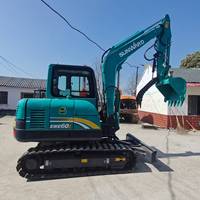 Excavatrice sur chenilles SUNWARD SWE60E d'occasion, 99% neuve, mini-excavatrice SWE60E fiable d'occasion avec pièces complètes à vendre