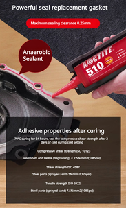 Adesivo Químico Anaeróbico Original Loctite 510 300ml Resistência a Altas Temperaturas Selante para Flange Metálica - Product Image 5
