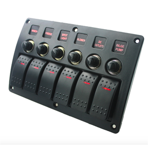 방수 12V 6방향 패널 장착 로커 스위치 (자동차, 차량, 보트, 선박용) - Product Image 1