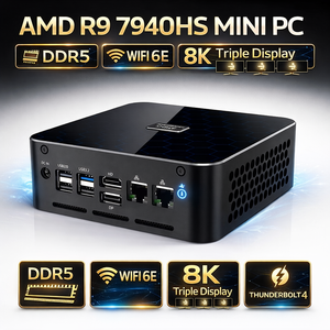 Mini PC para Juegos OEM con <span class=keywords><strong>AMD</strong></span> R9 7940HS, DDR5, WiFi6E, Pantalla Triple 8K, Thunderbolt 4, Mini Computadora de Escritorio para Juegos - Product Image 1