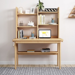 Escritorio de Computadora Moderno de Madera Sólida, 3 Estilos: Nogal, Blanco, Burlywood, Mesa de Estudio - Product Image 5