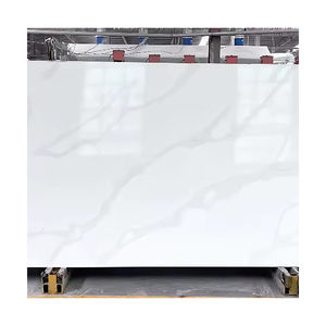 Lastra Grande per Cucina in Marmo Italiano Calacatta Bianco con Venature, Pietra di Quarzo Artificiale Moderna per Piano di Lavoro Domestico, Ecologica e Resistente al Calore - Product Image 1