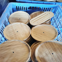 Équipement industriel fourni par l'usine, usinage CNC, plateau de manivelle rond personnalisé en bois de noyer noir avec diverses bases
