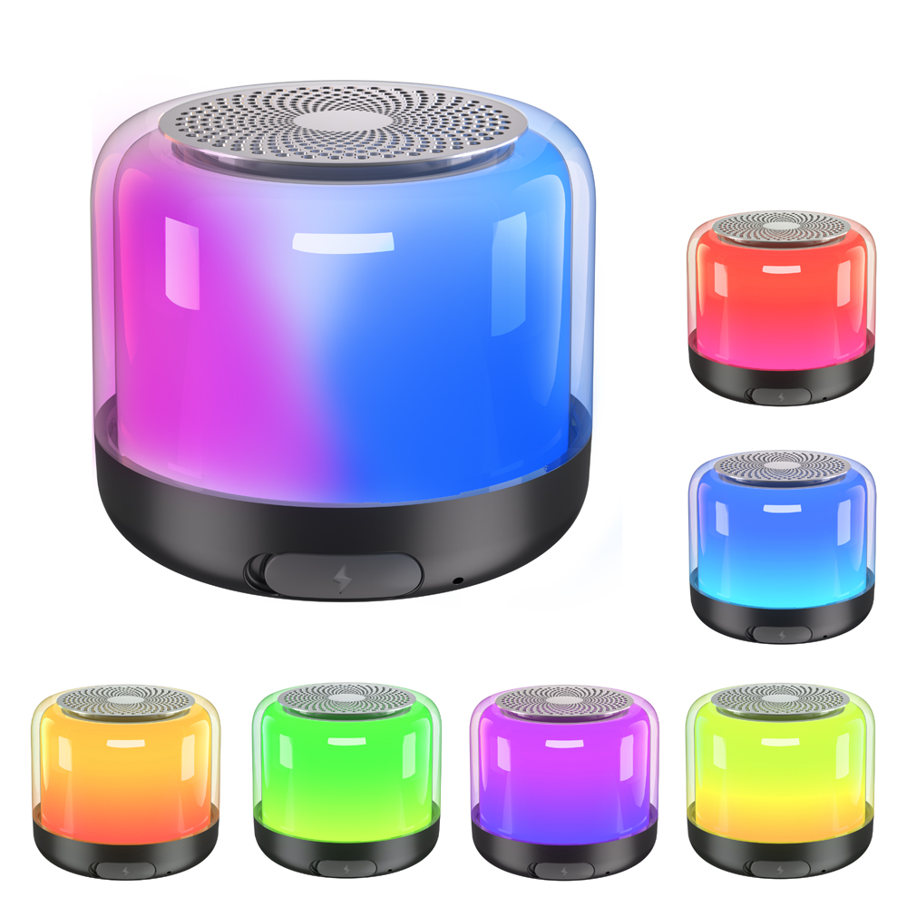 ＼半額SALE／ RGBカラフルなLEDライトミニワイヤレスBluetoothスピーカー防水 ライト・ランタン