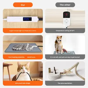 Almohadilla Térmica Inteligente para Mascotas con Temporizador - 10 Niveles de Temperatura y Protección contra Sobrecalentamiento para Gatos, Perros y Mascotas - Product Image 3